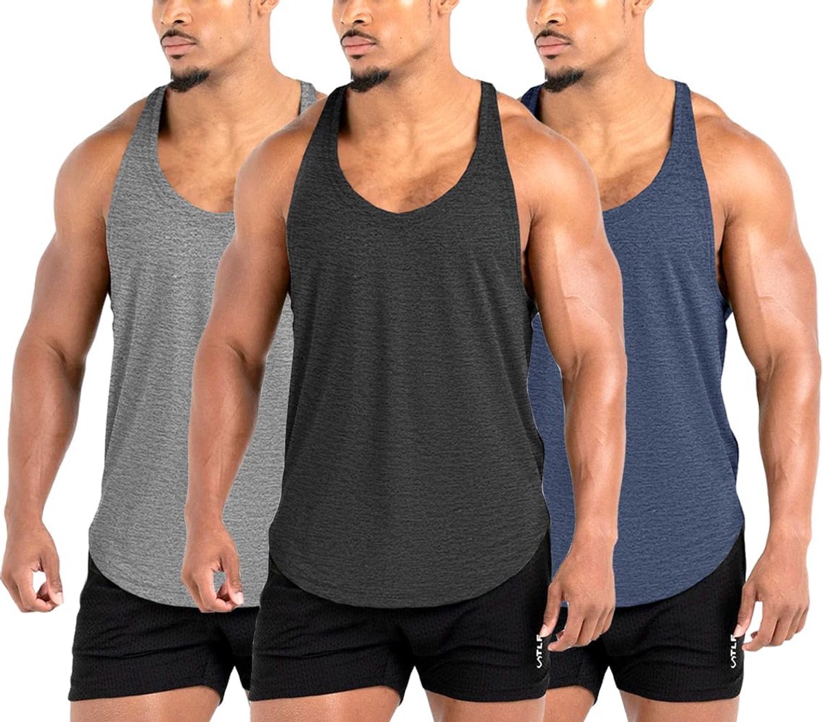 Marcel tanktop voor heren, sport, krachttraining, stringer, sneldrogende overhemden