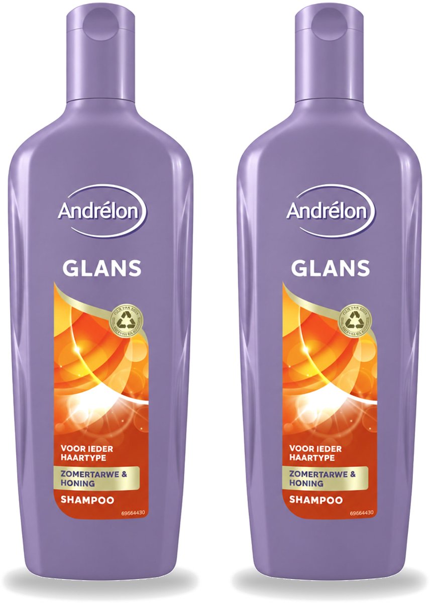 2 x Andrélon - Glans - Shampoo - 300 ml - Voordeelverpakking - 2 stuks