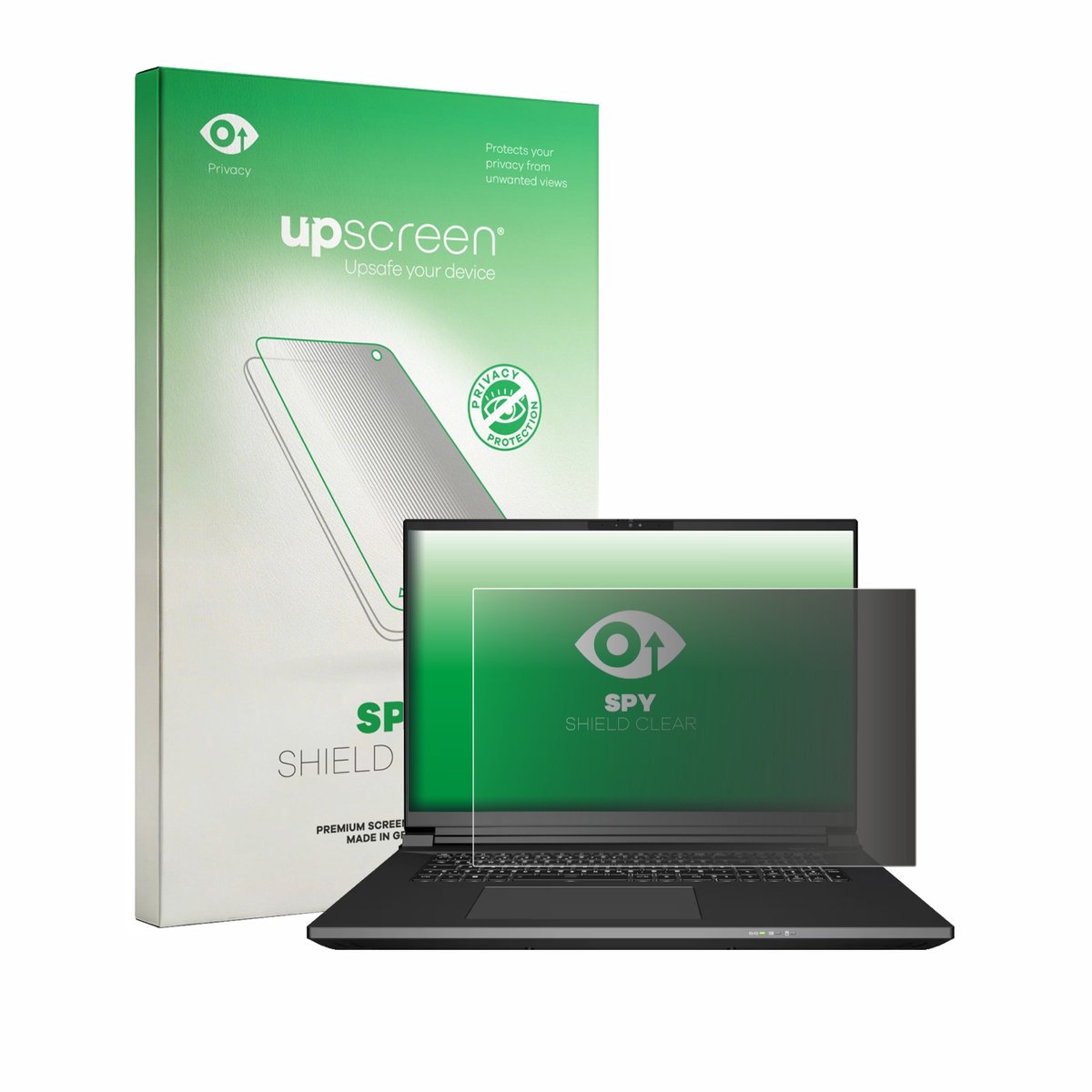 upscreen - privacy screenprotector voor Schenker KEY 18 Pro E25 - Folie Beschermfolie Blauwlichtfilter