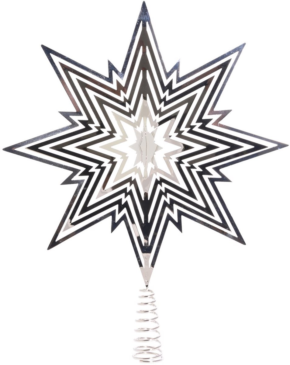Riffelmacher & Weinberger Kerstboompiek Ster Zilver 33cm Metaal