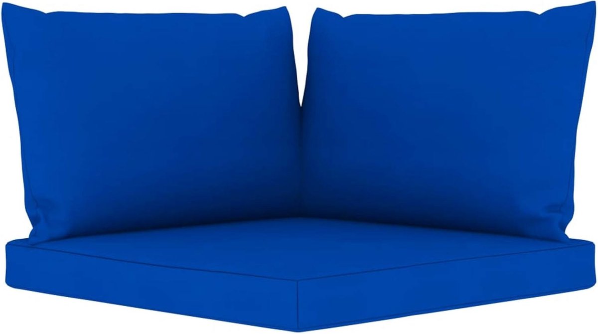 3 stuks palletkussens, zitkussens en rugkussens, outdoor loungekussen, bekleding voor palletsofa, palletmeubel, tuinmeubelen, blauwe stof