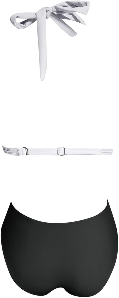 Bikini voor dames, hoge taille, buikweg, push-up, tankini, tweedelig, grote maten, nekhouder, sportief, vintage, retro, strandmode, vakantie, sexy, boho, A27
