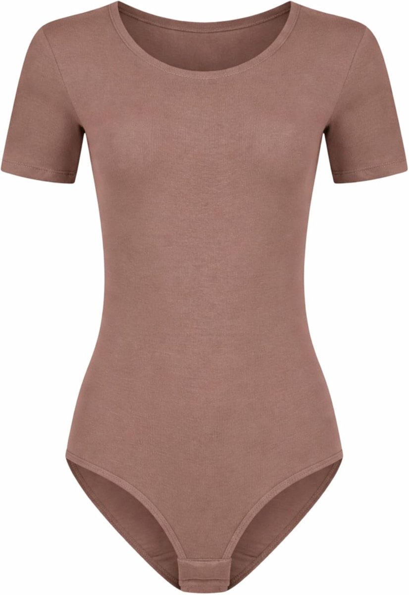 Damesbody met korte mouwen, T-shirt bodysuit van katoen, korte mouwen, elegant, damesondergoed