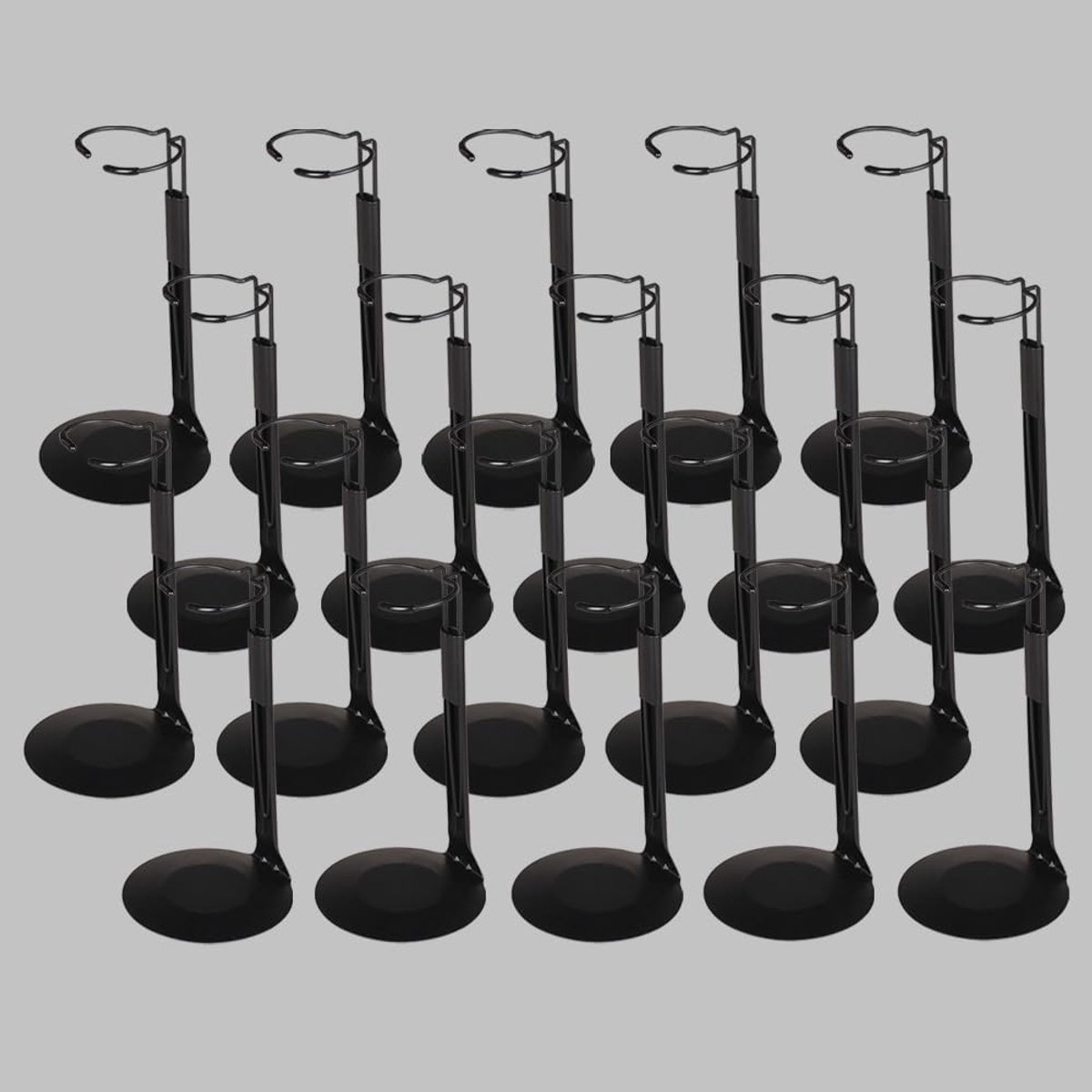 12 stuks poppenstandaard, actiefiguurstandaard met uitbreidbare tailledraad voor poppen van 20-35 cm, geschikt voor poppen van 8 tot 12 inch, geschikt voor 1/6 poppenaccessoires