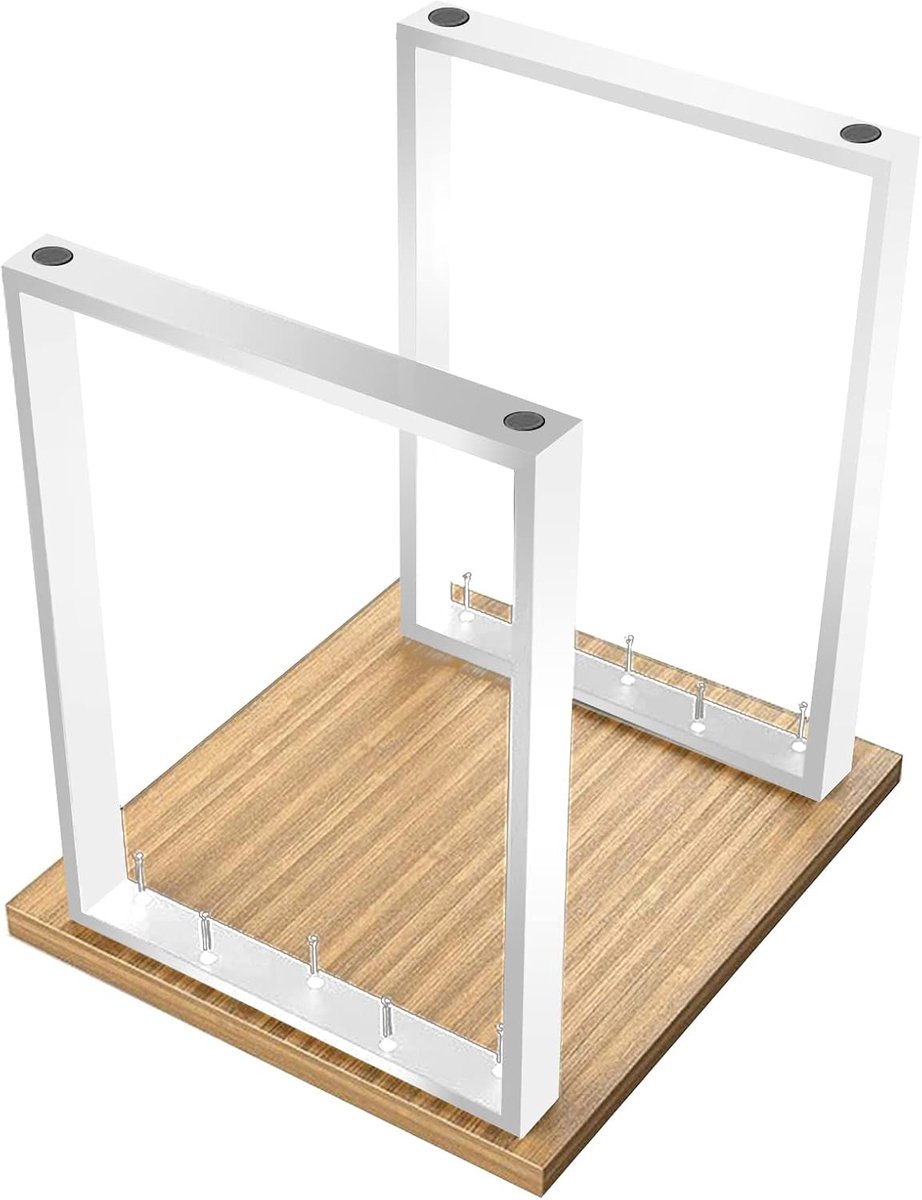 Poten voor bank, industrieel tafelframe, tafelvoet/tafelstandaard, designmodel voor salontafel, eettafel, kantoor, bank, wit/zwart (wit)