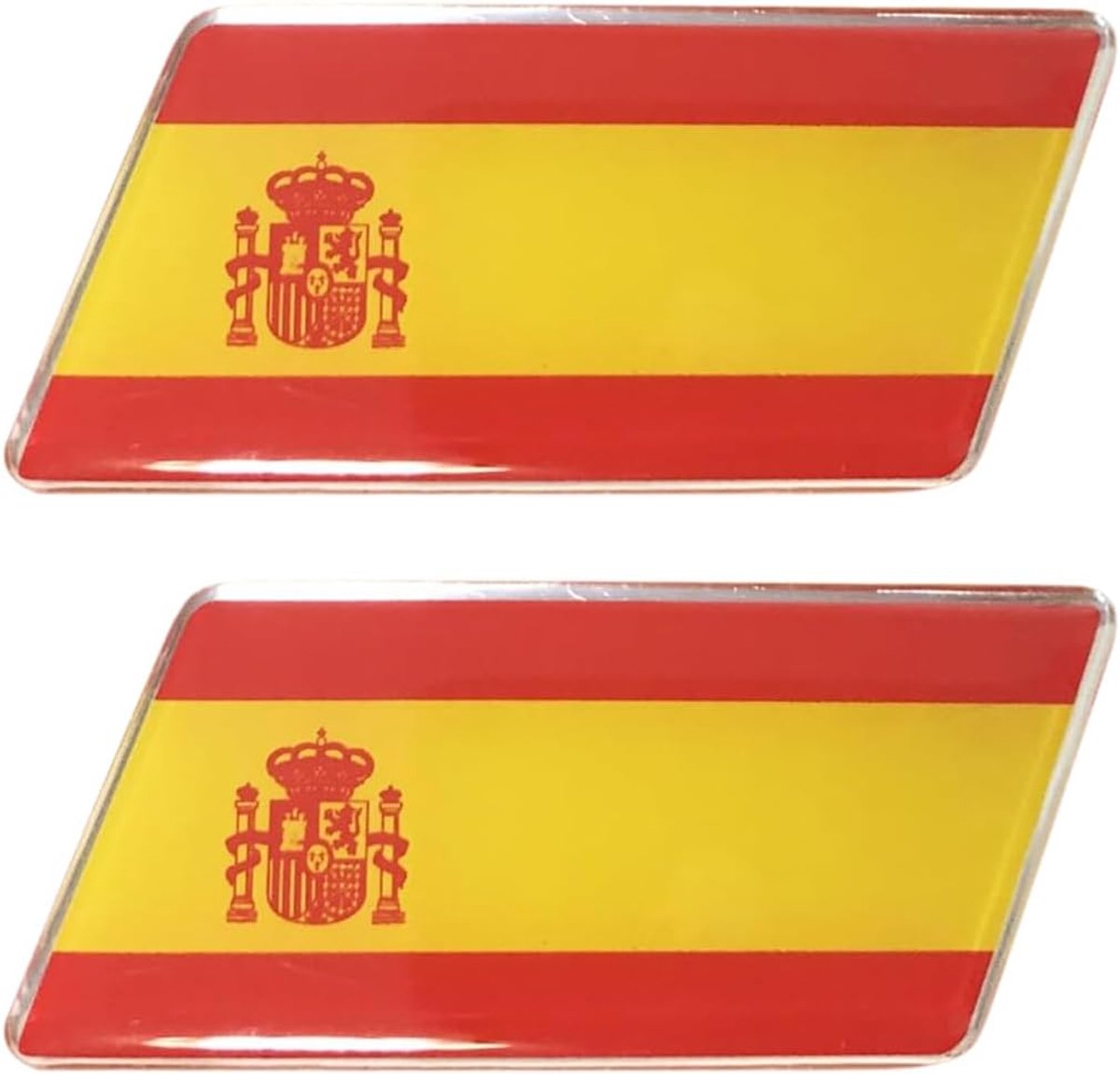 2 stuks Spaanse vlag aluminium badge GM decoratie stickers voor auto