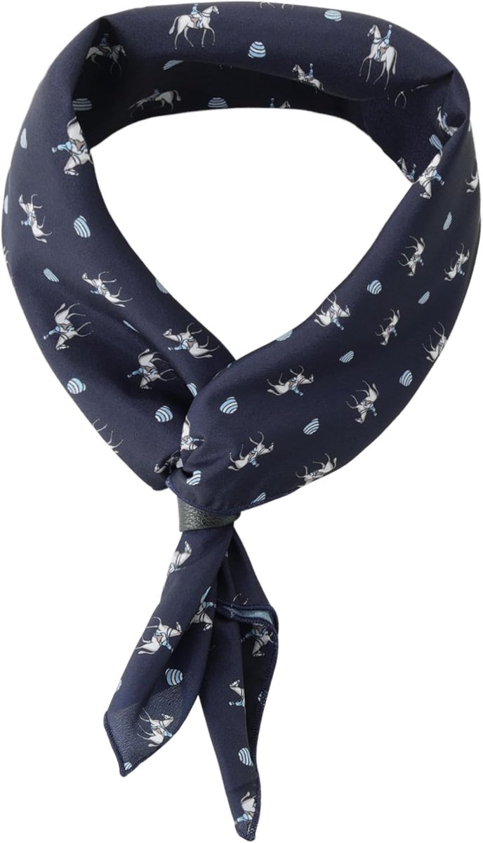 halsdoek voor heren met leren band, multifunctionele doek, vierkante sjaal, bandana, vintage retro Nicki sjaal, 60 x 60 cm, Arabisch motief donkerblauw, 60 x 60 cm