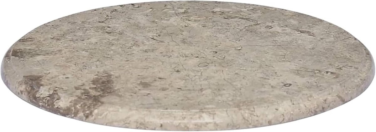 Tafelblad, marmer, tafelblad van marmer, bescherming voor werkblad, tafelbladen, bladen voor eettafels, salontafels, tuintafels, grijs Ø50 x 2,5 cm