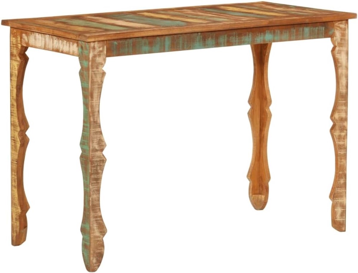 Gerecycled hout minimalistische eettafel handgemaakt 110x52x76 cm