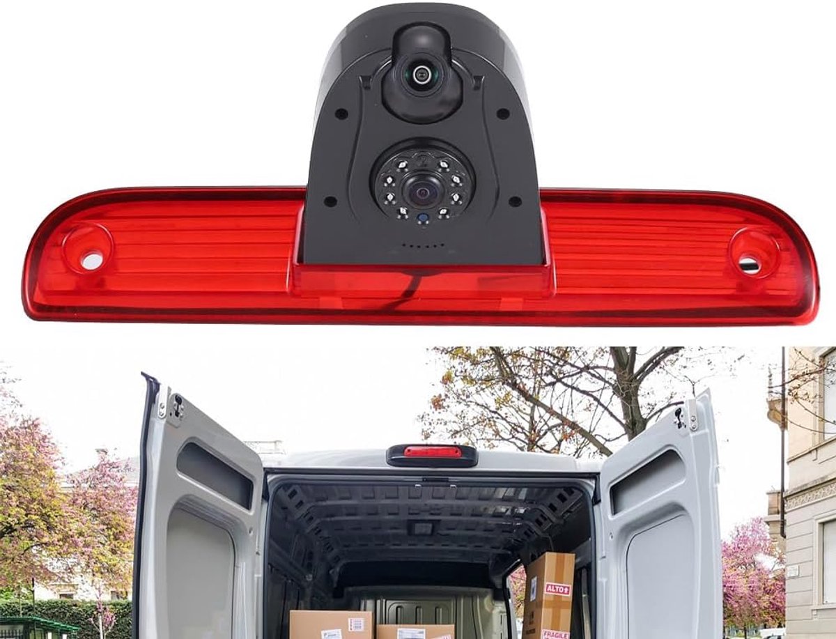 Groothoek nachtzicht HD dubbele camera's parkeerhulp camera remlicht achteruitrijcamera vervanging voor Transporter Business MPV SUV bus van/FIAT Ducato X250 X290 bus / Peugeot Boxter / Citroen