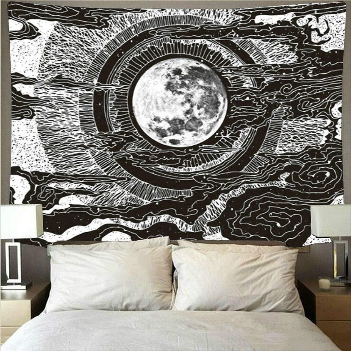 Home Tapestry Opknoping Doek Decoratie Achtergrond Doek Opknoping Doek Zon Zwart Landschap Achtergrond Doek Thuis Tapestry Decoratie Slaapzaal Slaapkamer