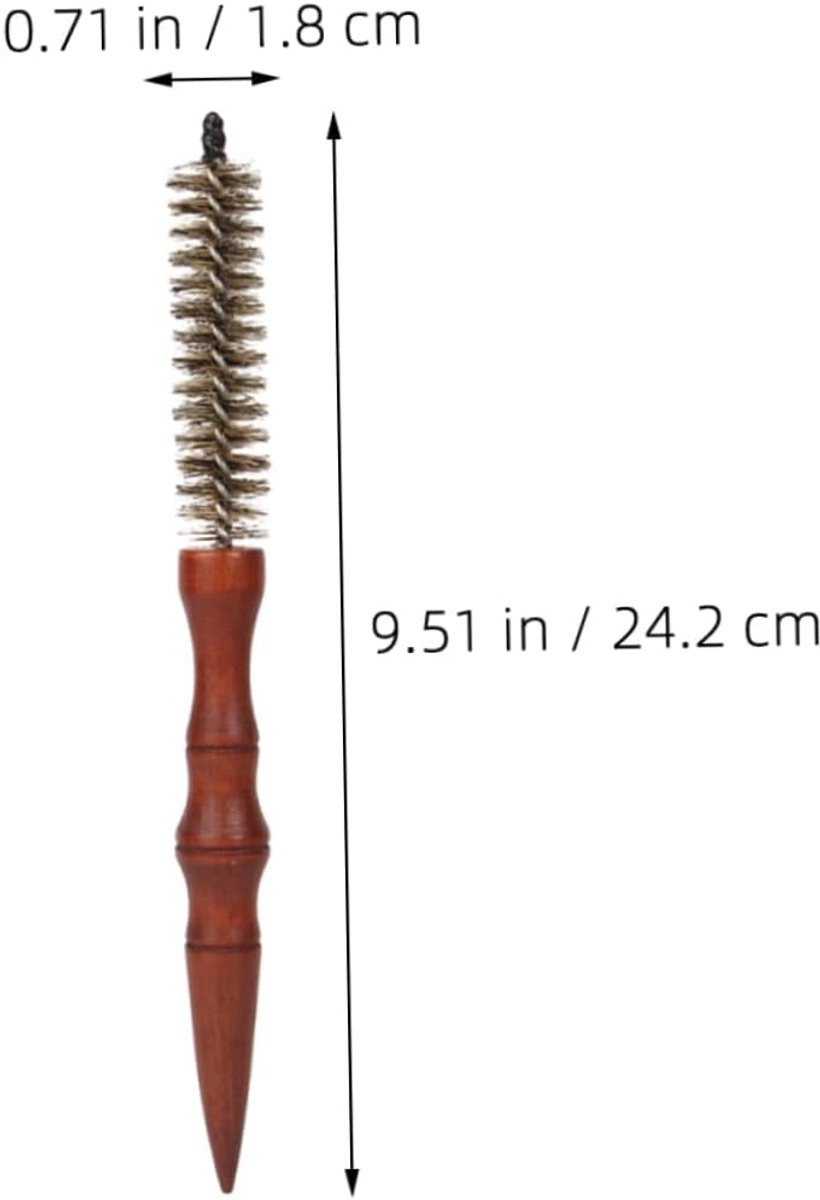 Hoge temperatuurbestendige haarrollende kam Kappers poetsen rolkam voor krullend haar krullende rolkam krultang rol borstel Haarborstel voor mannen haar borstel krul kam Hout Bruin