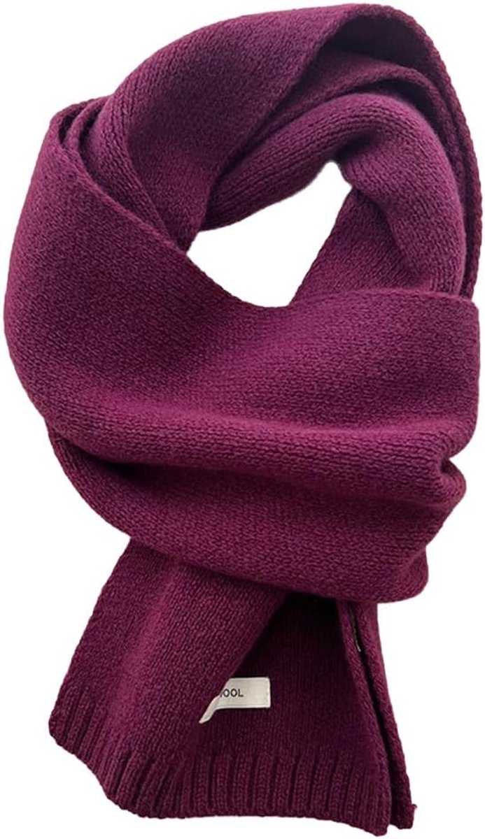 & Fox Wollen sjaal, uniseks, voor dames en heren, opvallende kleur, veelzijdig design, voor de winter