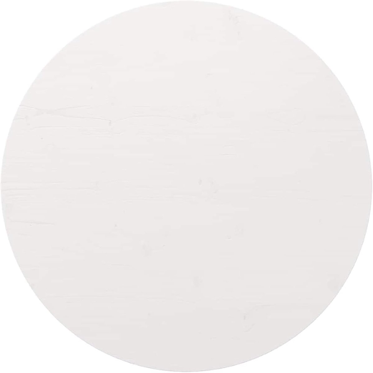Tafelblad massief houten plaat houten plaat vervangingsplaat houten blad voor eettafel massief grenen wit Ø90x2,5 cm