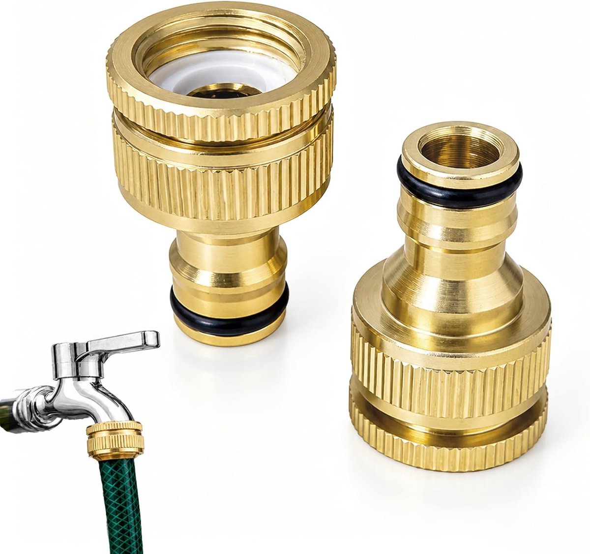 Tuinslang van messing, compatibel met 1/2 inch en 3/4 inch