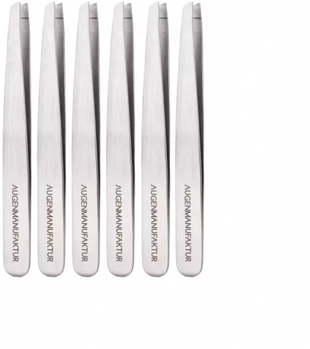 Augenmanufaktur Brow-pincet / Professioneel pincet voor perfecte wenkbrauwen, set van 6 stuks
