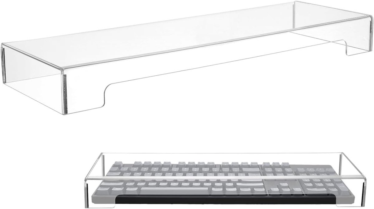 Duidelijke Acryl Toetsenbord Cover van 47.5 x 15 x 0.1 cm voor Stof- en Vloeistofbescherming, Ideaal voor Mechanische Toetsenborden, Kantoor en Gaming