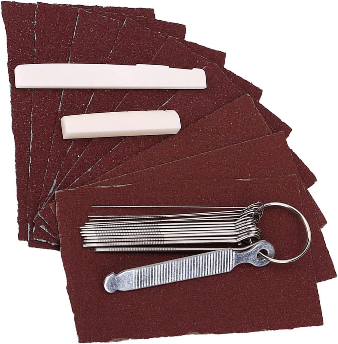 Bot Brug Zadelmoeren Zand Papier Vijlen Set DIY Gitaarbouwer Onderhoud Tool voor Elektrisch Akoestische Gitaar Ukulele Basgitaar Banjo
