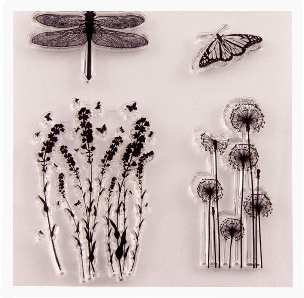 vlinder bloemen rubber duidelijk stempel voor kaart maken decoratie en Scrapbooking