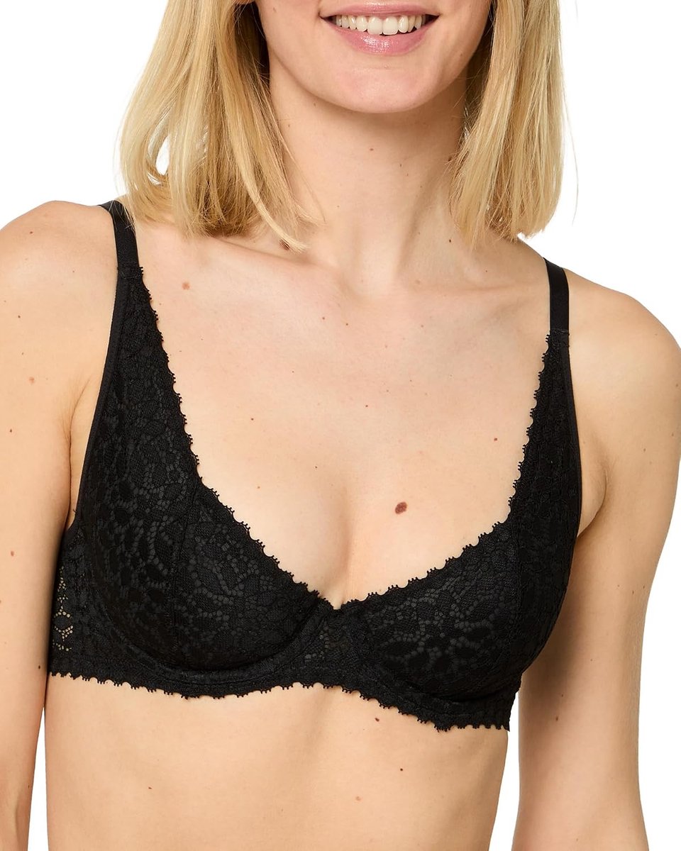 Die Daily Lace beha voor dames, met beugel, verleidelijke kanten beha met brede bandjes, brede band onder de borst, optimale ondersteuning