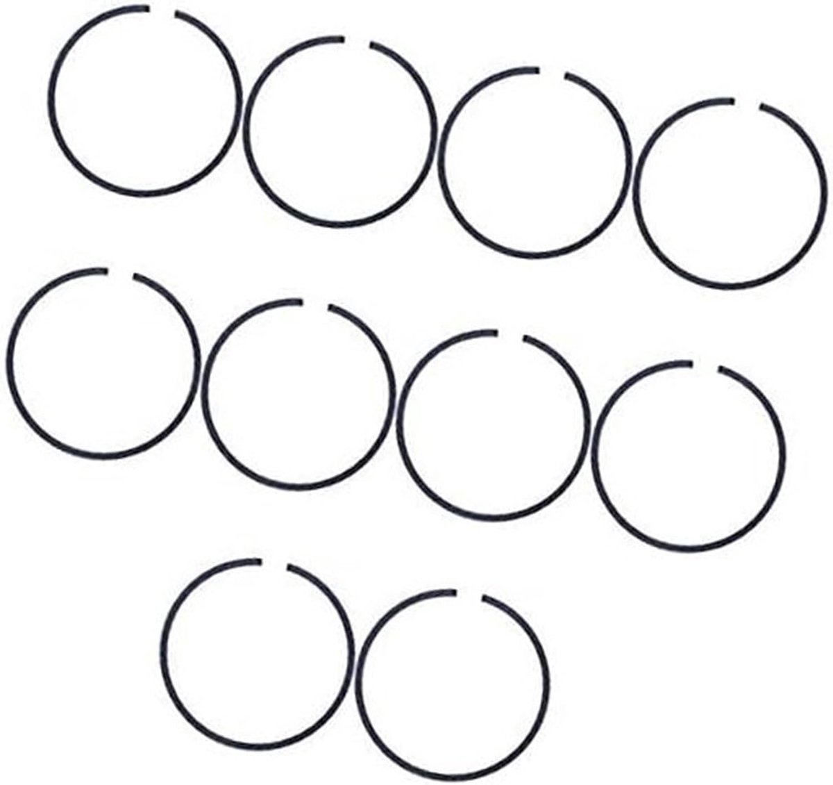 10 stuks partij 48MMx1.5MM zuigerveren, for Husqvarna, 61 261 262 365 265RX 165RX, for JONSERED, 2065 2165 kettingzaagonderdelen zuigerveer voor tuinmachines