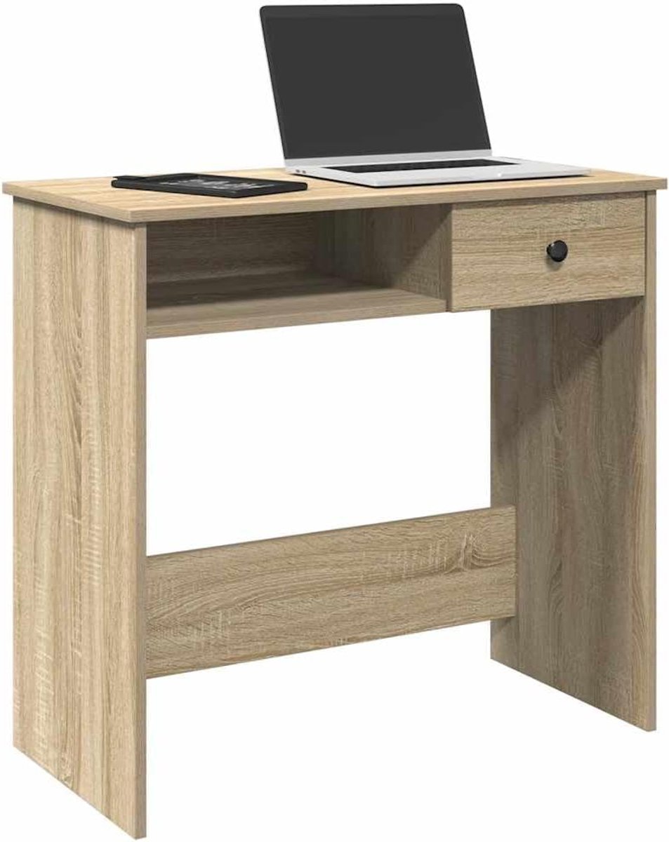 Bureau Sonoma-eiken, 80 x 40 x 75 cm, houtmateriaal, computertafel, bureautafel, laptoptafel, pc-tafel, werktafel, consoletafel
