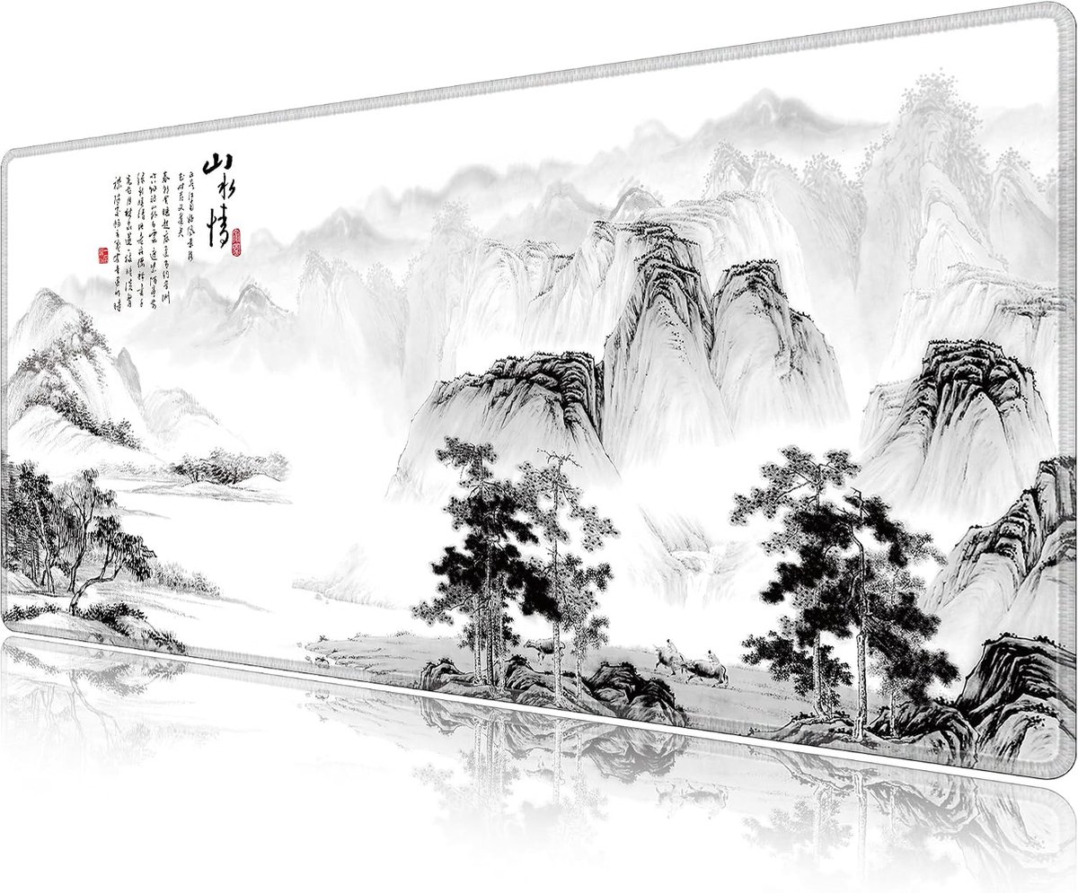 Landschap Grote Natuurlijk Rubber Antislip Muismat Computer Kantoor Bureaulegger (1000 x 500 x 3 mm, Landschap 2)