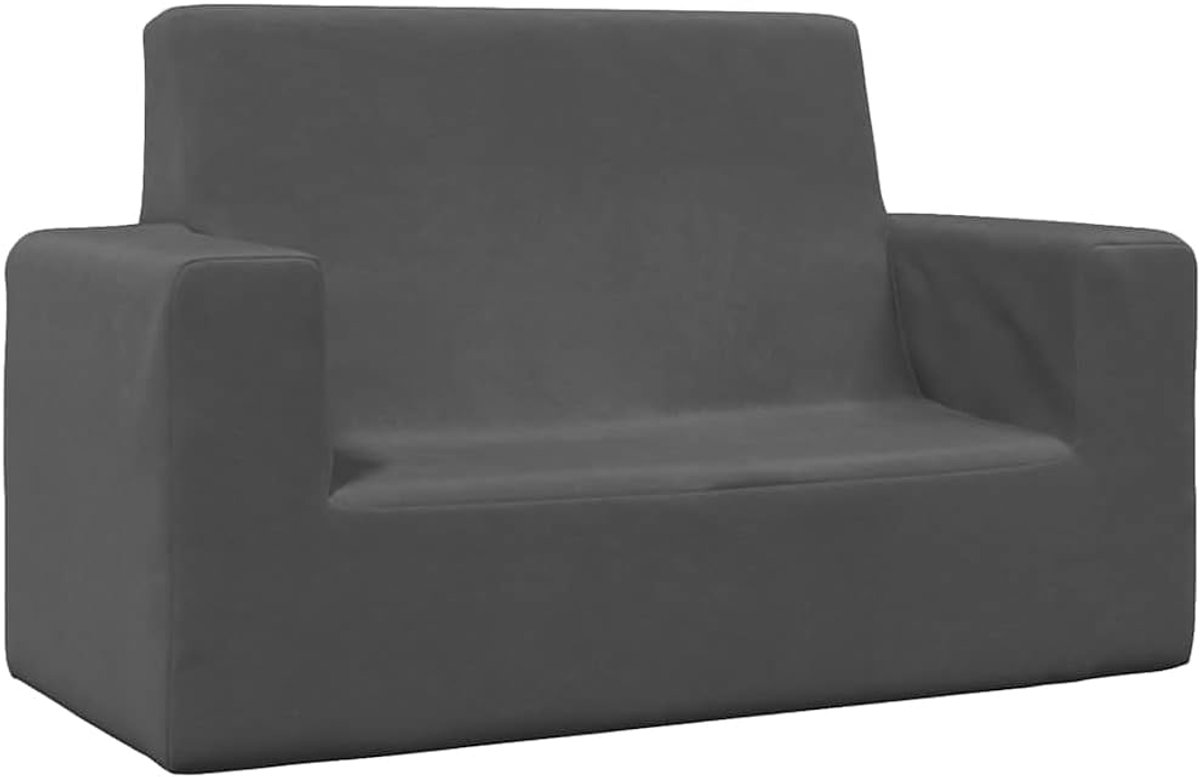2-zits, antraciet mini-bank van pluche