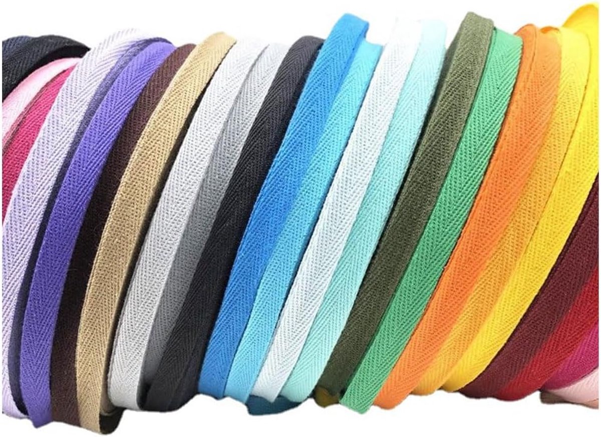 24,2 meter, katoenen twill lint, voor naaiwerk, handwerk (28 kleuren), 2 cm