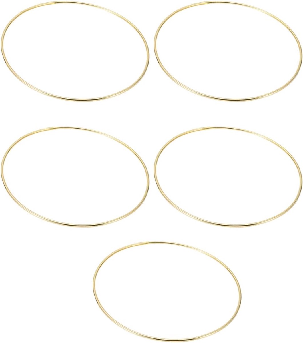 5stuks Gouden Droomvanger Ringen Eenvoudige Tools Voor Wreaths Decoraties Stabiele Duurzame Metalen Circles Voor Creatieve Projecten Herinneringen