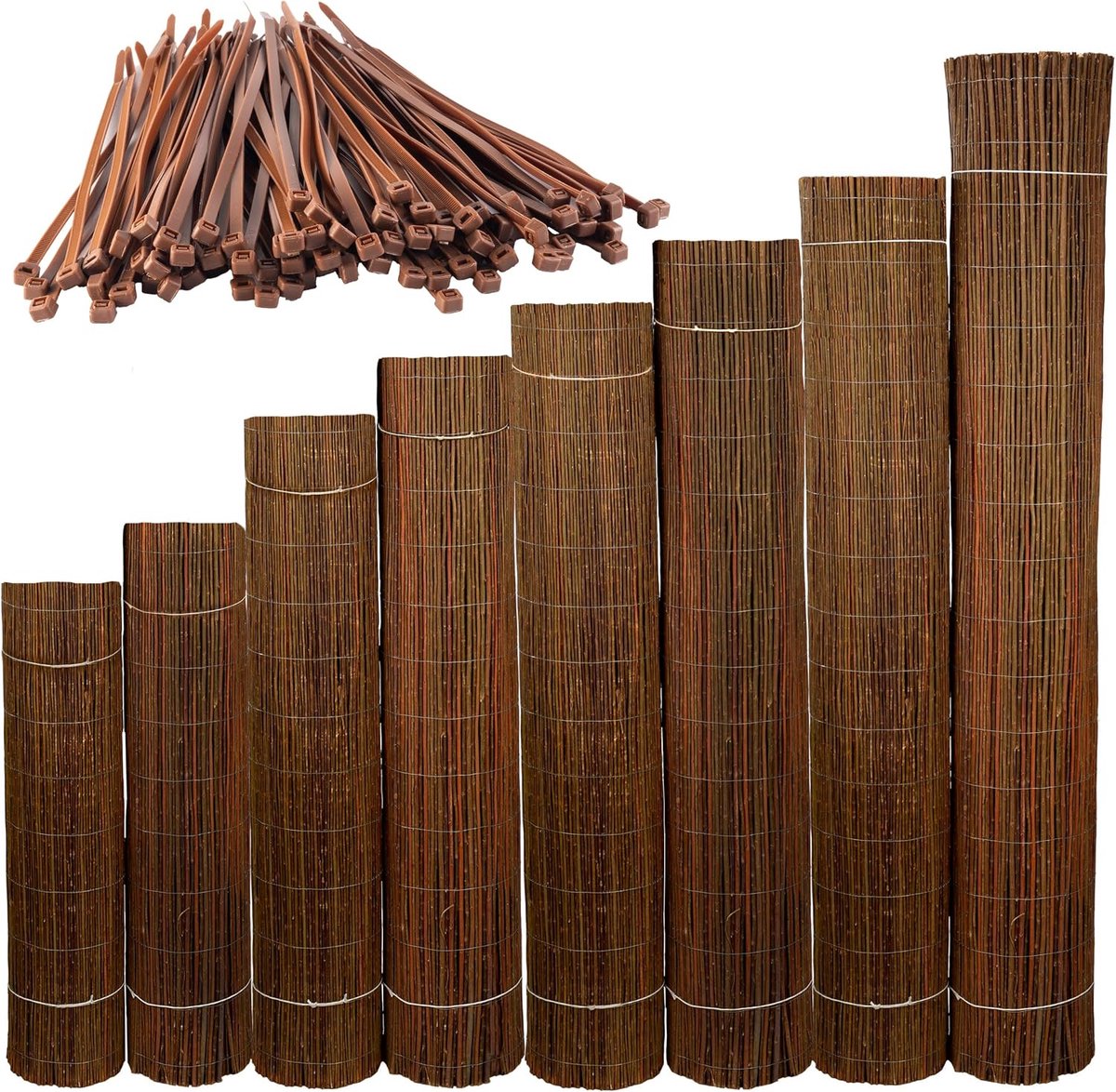 160 x 300 cm - Wilgenrol - Rietenmat - Natuurlijke Privacy Scherm - Tuin Windscherm - Terras & Balkon Wilgentenen Mat