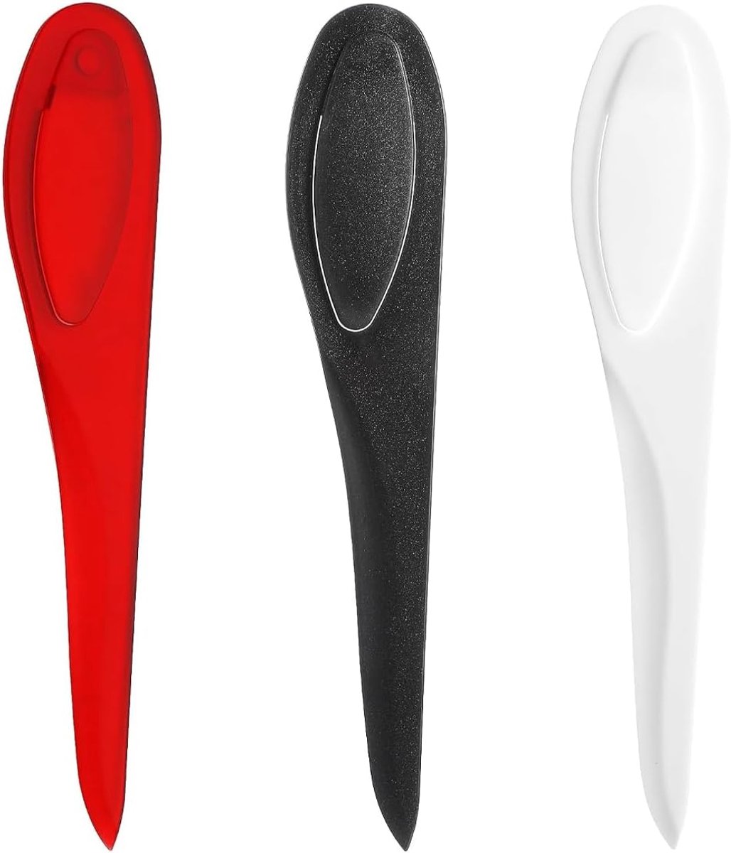 3 stuks puntdraaier naaigereedschap, plastic naaimarkeringsdraaier, naadvouwer, handkleeraccessoires voor quilten (rood, wit en zwart)