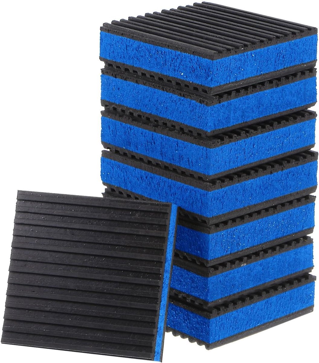 Dailygoods- Trillingsdempers 8 Stuks - Rubber/EVA Schokabsorberend - Antislip Pads - Voor Airconditioner/Wasmachine - 3x3x7/8 Inch - Vermindert Lawaai