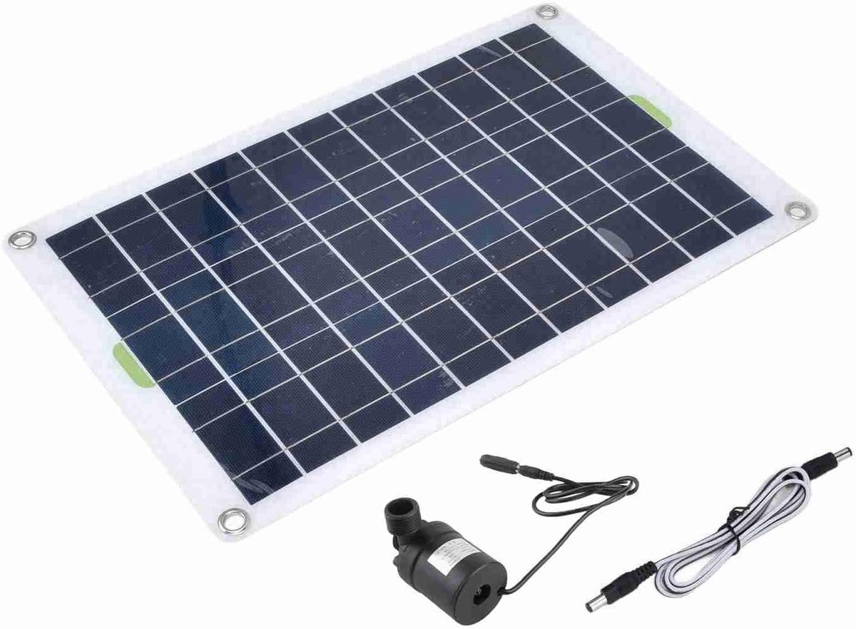 50W DC 12V Zonnepaneel Waterpomp Kit Siliconen Plastic Solar Vijverpomp voor Tuin 800L/h
