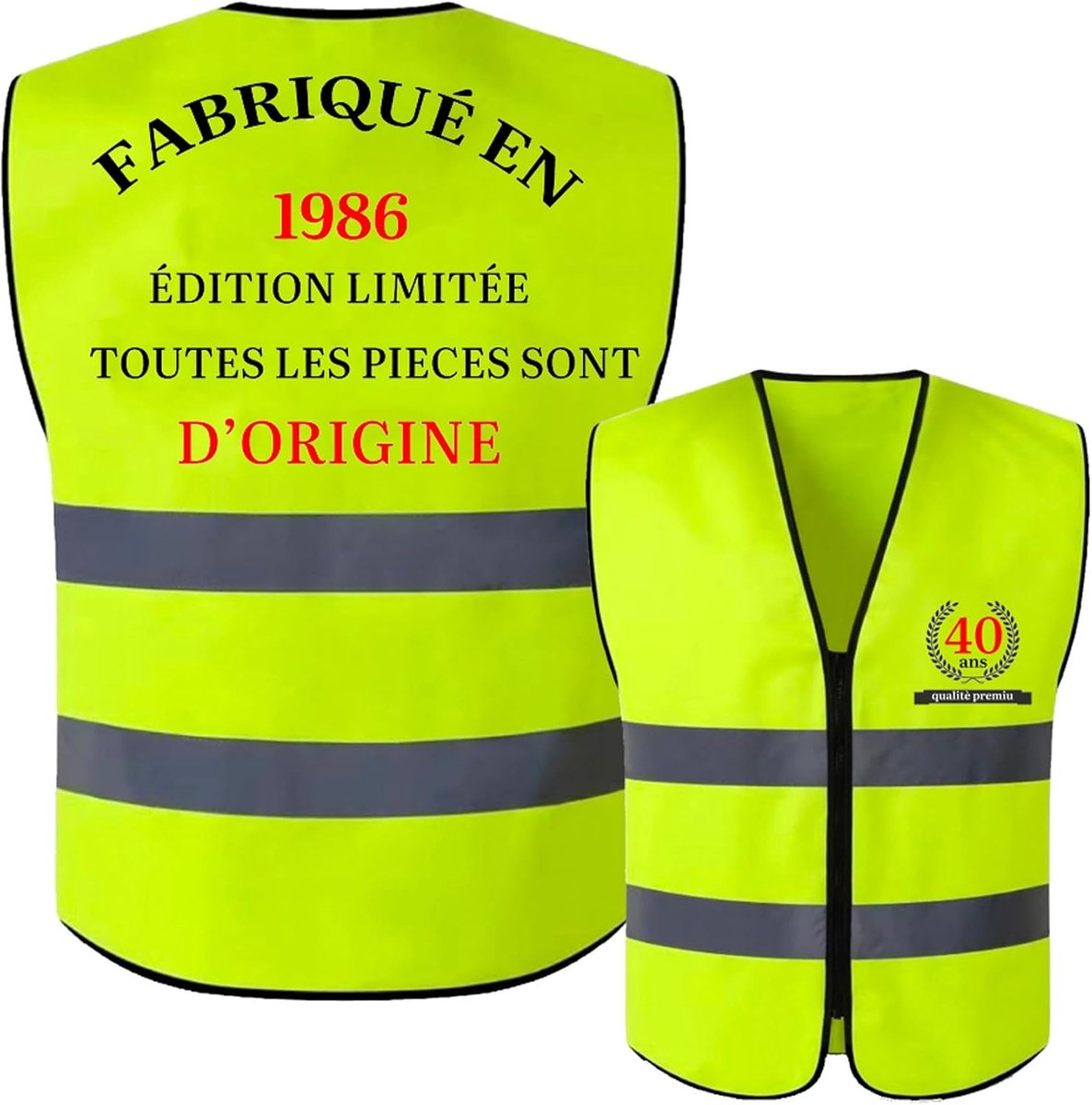 Cadeau voor verjaardag, heren, reflecterend vest, verjaardagsaccessoires