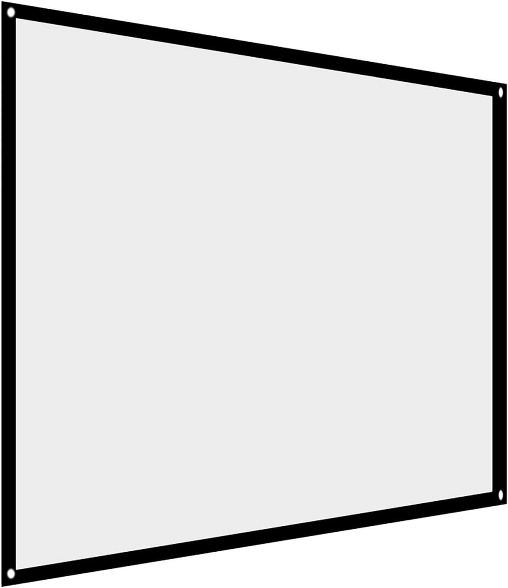 60''/72''/84''/100'' projectiescherm 16:9 Draagbare opvouwbare scherm met zwarte omlijsting en ophanggaten voor thuisbioscoop binnen buiten voor- en achterkant Eenvoudige projectie (60in)