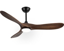 Goedewaere Plafondventilator Nordic Wood - Lamp - Afstandsbediening - Stil - Timer - 106cm