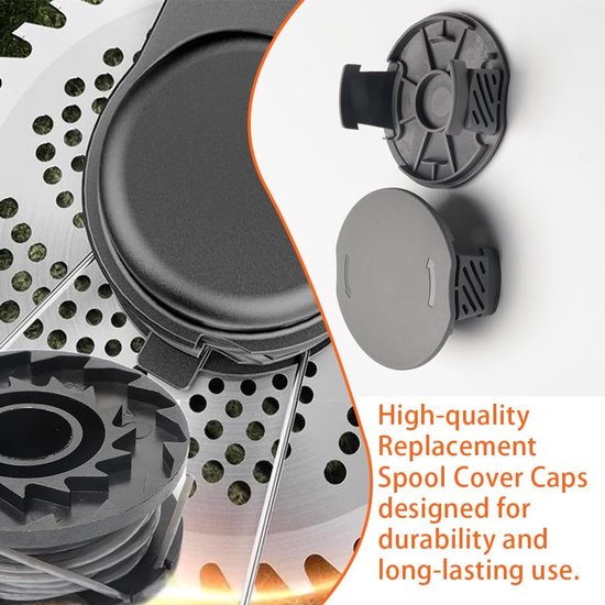 2 stuks spoeldeksel, dop, grastrimmer, kunststof, duurzaam, grastrimmer, kunststof, duurzame spoelkap, compatibel met Bosch EasyGrassCut F016F05320 — afbeelding 5
