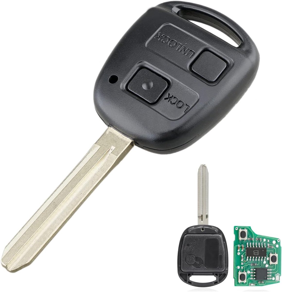 Horse 304 Mhz 2 Knoppen Auto Afstandsbediening Sleutel Shell Case Vervangingen voor T-o-yo-ta Corolla RAV4 Avensis Tarago met 4C Chip TOY43 Blade