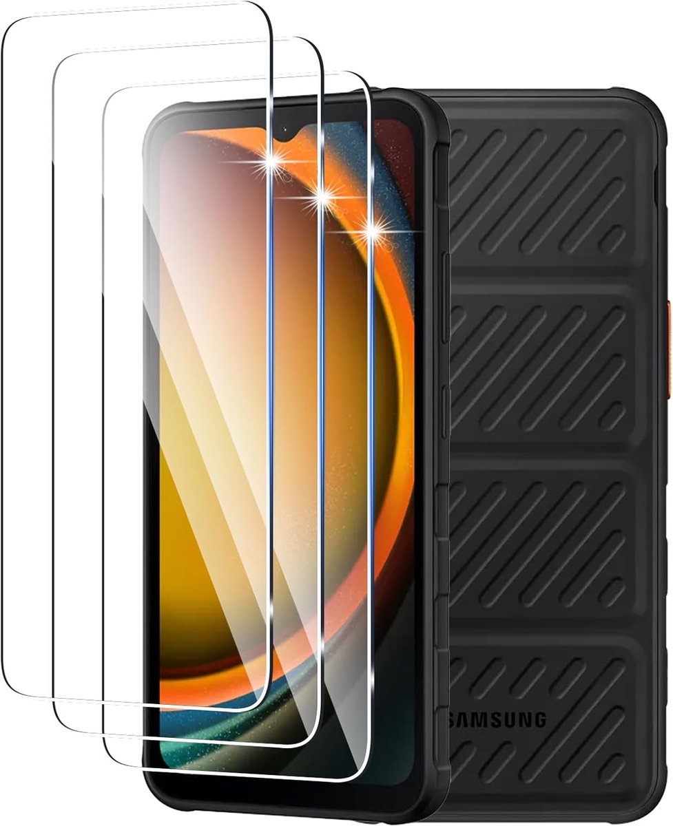 3-pack gehard glas voor Samsung Galaxy Xcover 7/7 Pro /Xcover7 Enterprise Edition, HD helder, 9H hardheid, bubbelvrij, krasbestendige schermbeschermer