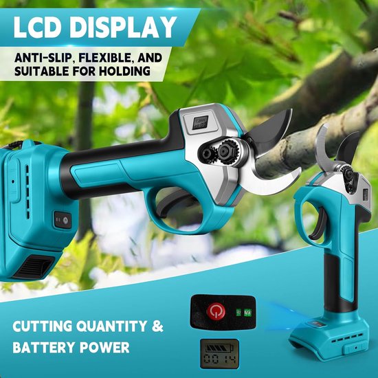 Takkenschaar, snoeischaar met telescoopstang 45 mm, compatibel met Makita 18 V (zonder batterijen), borstelloze boomschaar, accuschaar met telescoopsteel voor het snoeien van bomen — afbeelding 4