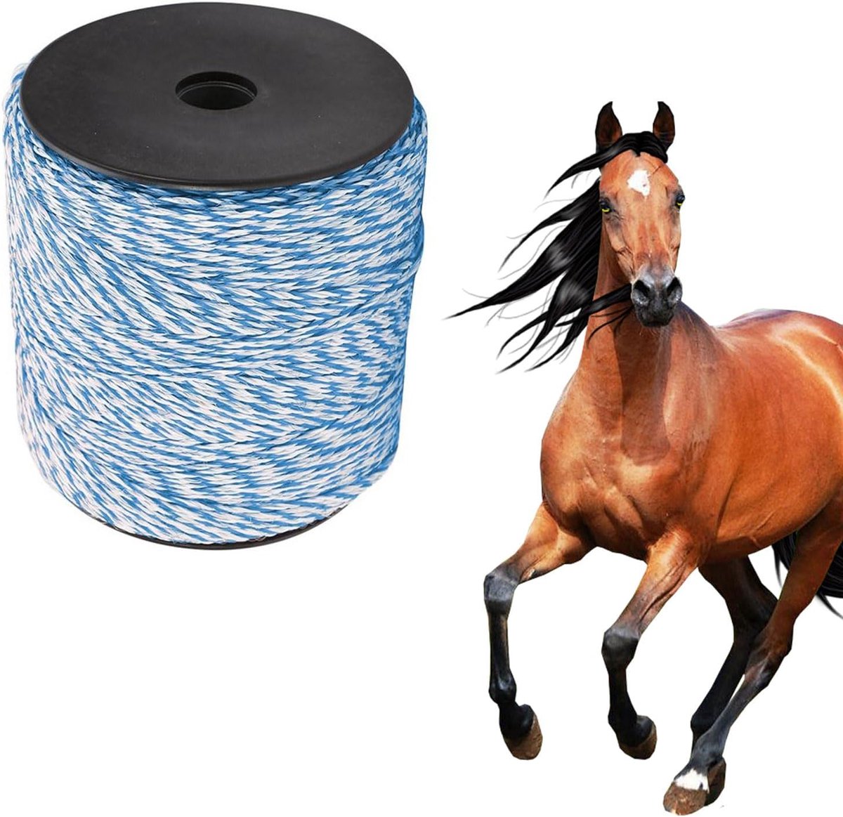 500m Weidezaun draad, 6 x 2mm dirigent draad Weidezaun paarden, Weidezaun elektrisch hek draad Weidezaun snoer koord omheining, roestvrij staal geleidend omheiningsnoer, elektrisch hek