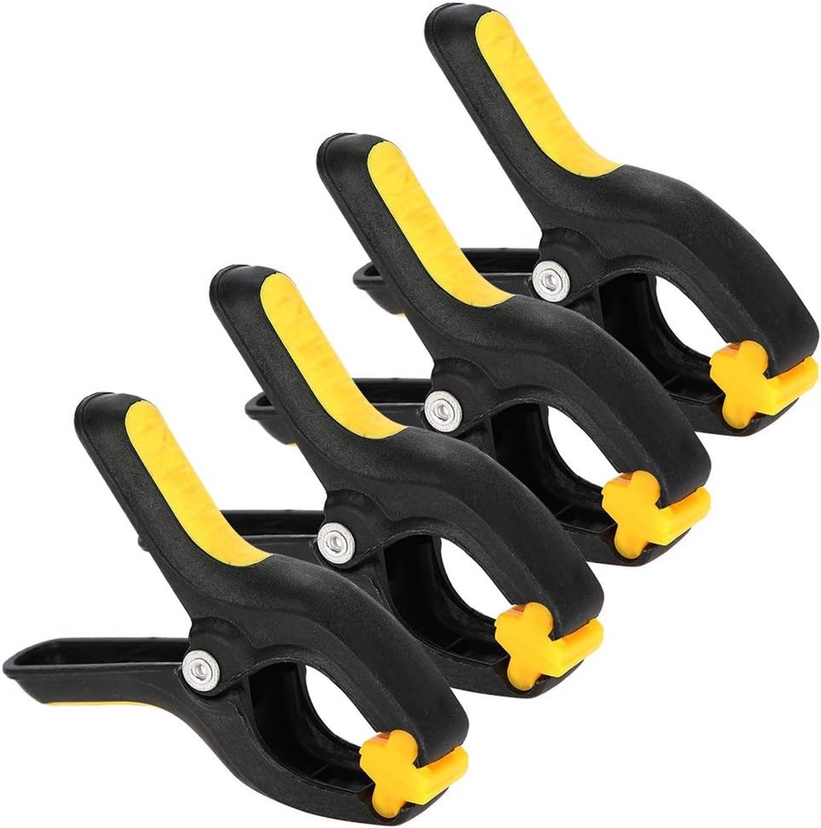 4 stuks reparatieclips voor mobiele telefoon, universele klem met verstelbaar geel uiteinde, kunststof klemmen voor mobiele telefoon, tablet, lcd-scherm, reparatie, bevestigingsklem