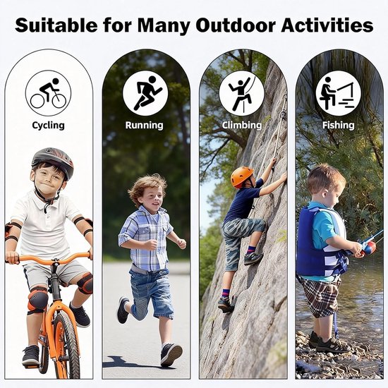 Zonnebrillen voor kinderen, UV400-bescherming, gepolariseerd, voor jongens en meisjes, ideaal voor fietsen, vissen, golf, wandelen, hardlopen, skiën — afbeelding 4