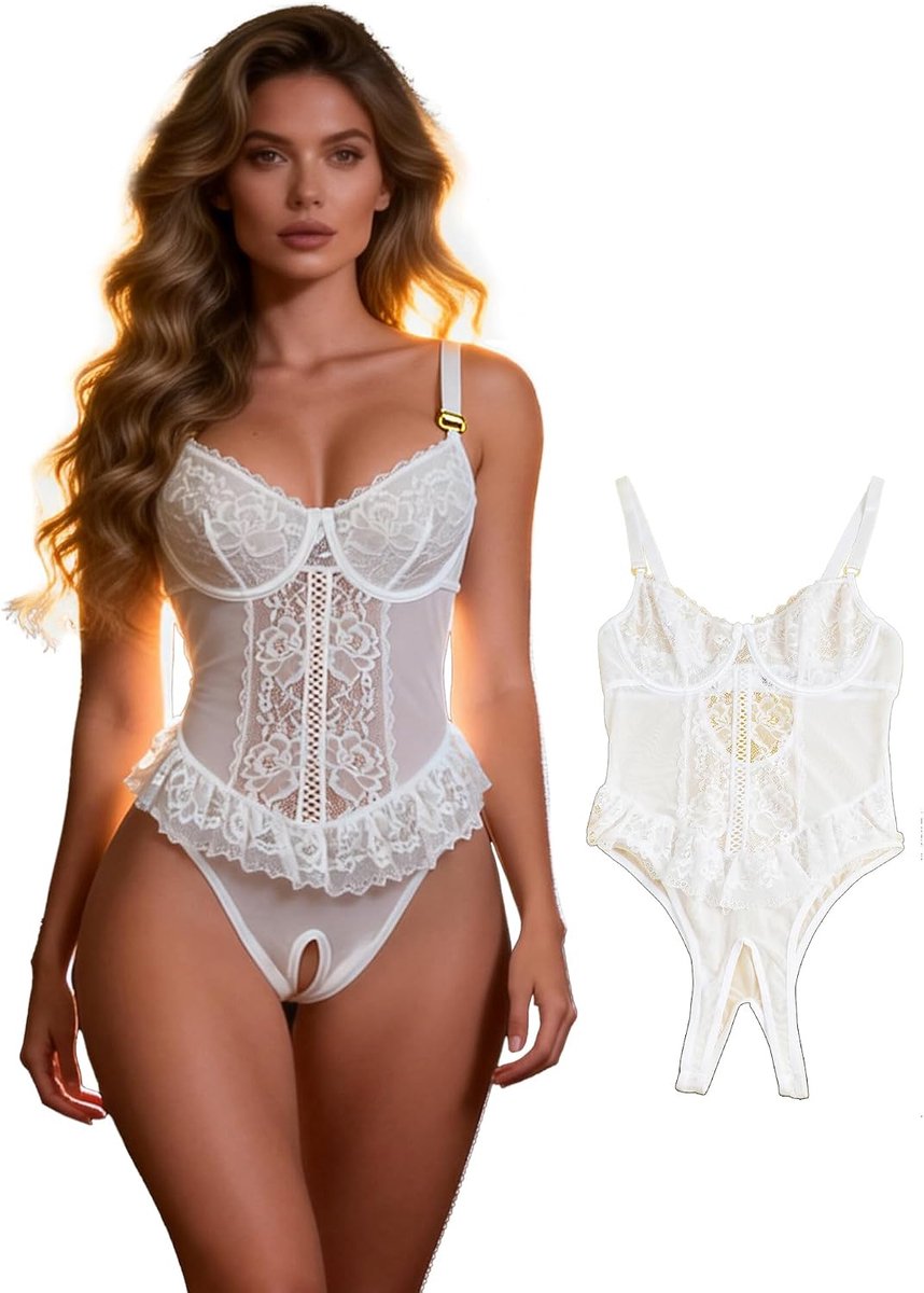 Body Van Kant XS-2XL Babydoll Bodysuit Grote Maten