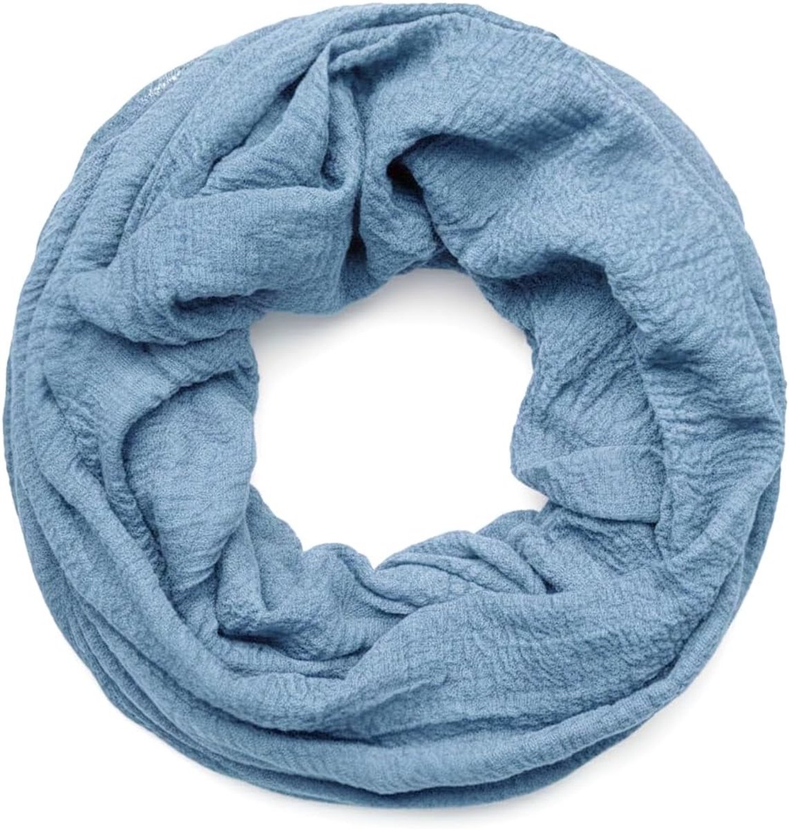 Der Rich - Snood sjaal, gekreukt, licht, nekband, voor dames en heren