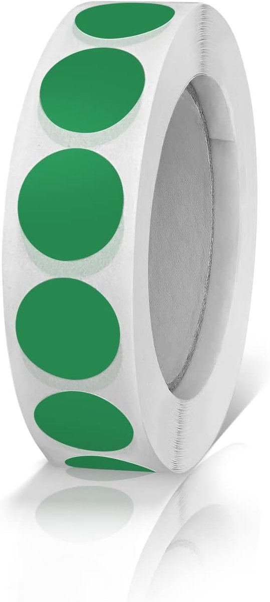 Stickers 13mm Groen Zelfklevende Rol Kleine Zelfklevende Stippen Labels Kleurcodering Cirkels Stickers Weerbestendig 1000 Stuks