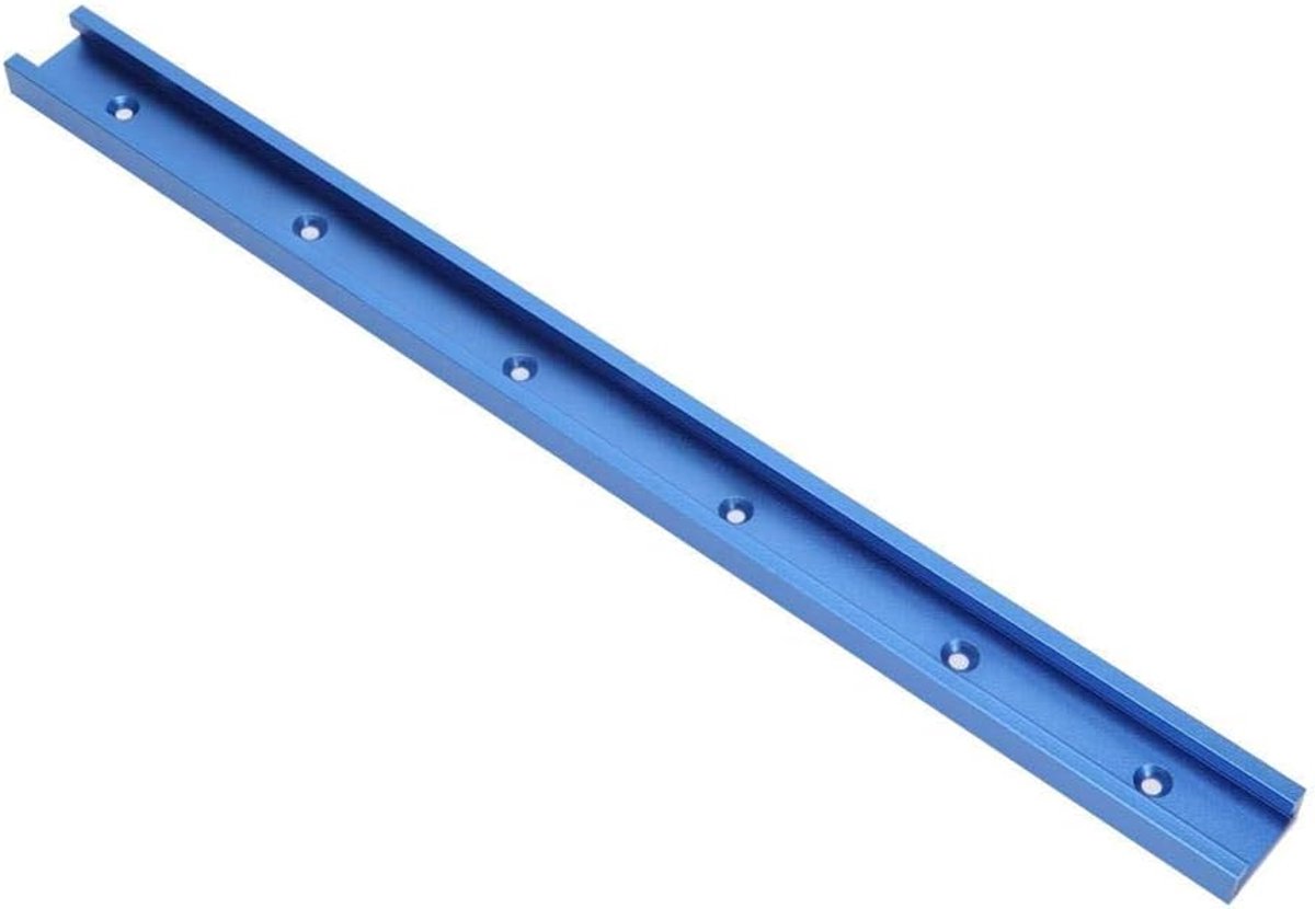 Verstekrail jig, aluminium T-sleuf rail jig accessoire 800/1000/1220 mm voor houtbewerkingsfreestafel, blauw (1000 MM)
