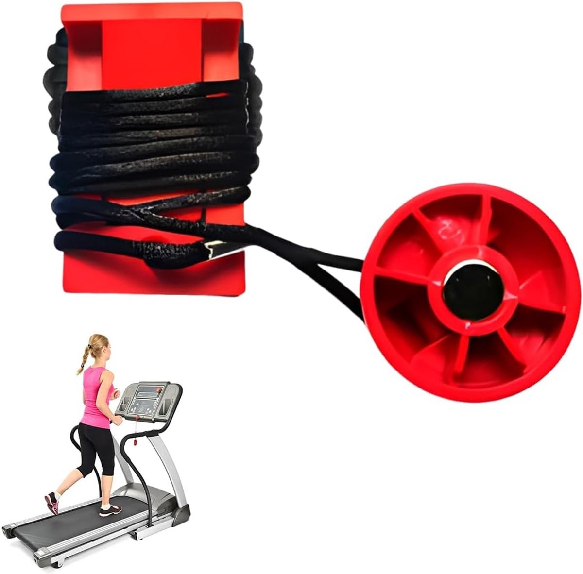 Veiligheidssleutel voor loopband, universeel, magnetische veiligheidsschakelaar met nood-uitfunctie voor loopbanden, robuuste noodstop-accessoires voor thuisfitness en trainingsapparaten (A)