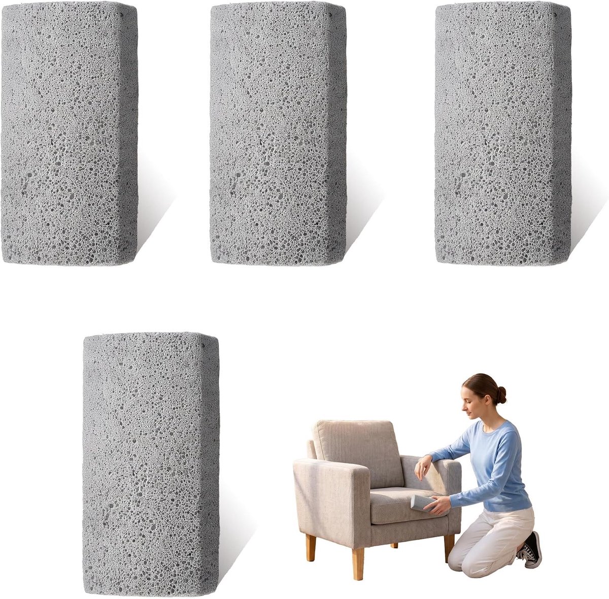 Ontharing puimsteen 4 stuks puimsteen reinigingssteen